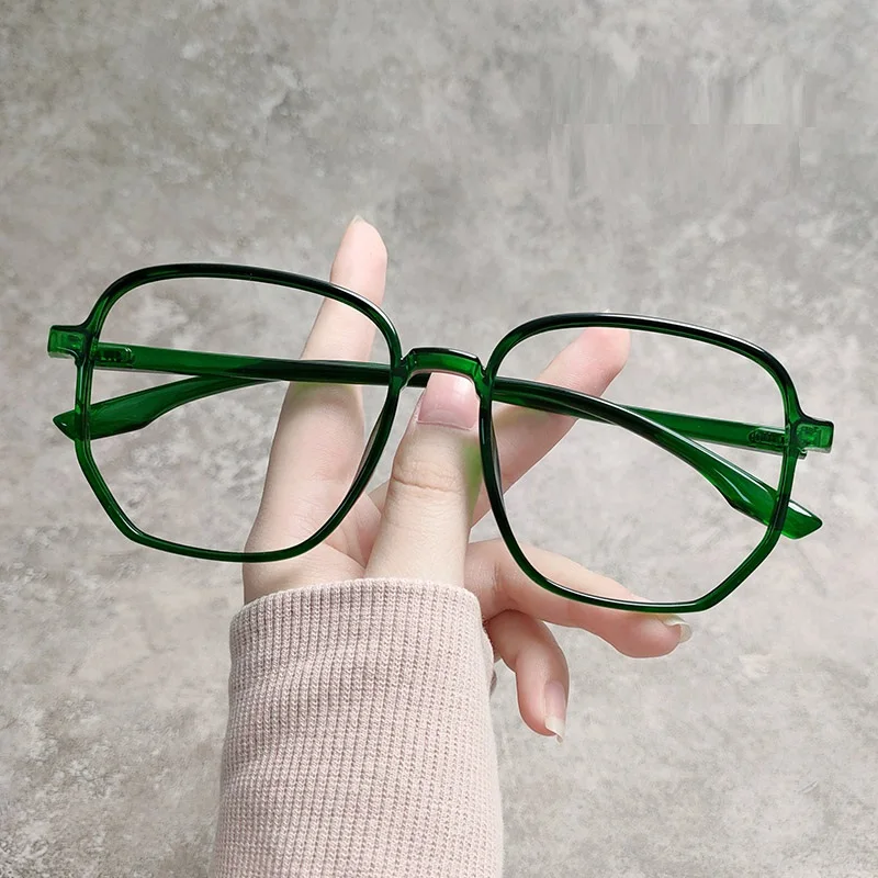 2024 Trends Anti Blue Light Oversized Glasses Computer Women Blue Blocking Gaming  Men Transparen Eyeglasses Spectacles Frame