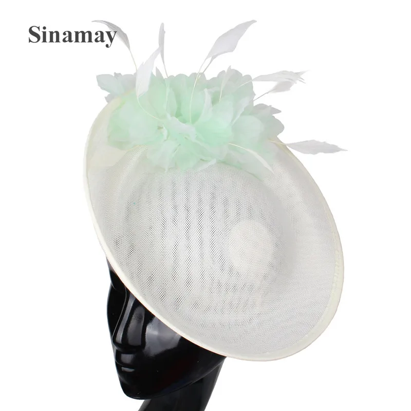 

Imitation Sinamay Wedding Cocktail Ladies Fascinator Headwear Women Party Big Fascinationg Hat Fancy Nice Flower Headpiece Hats