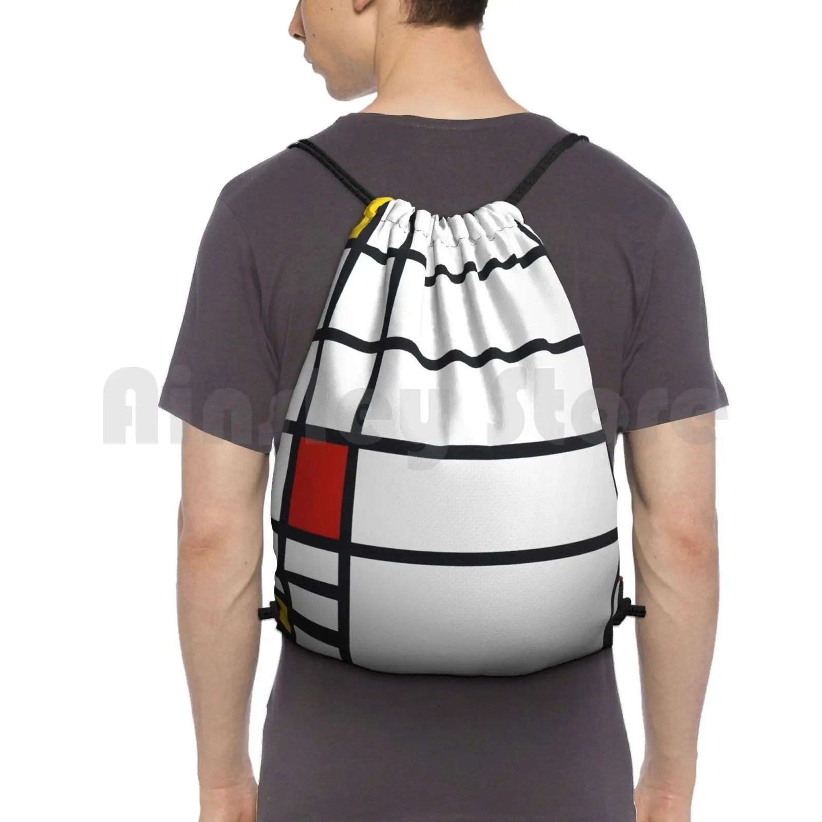 Trafalgar Square ( High Resolution ) , Mondrian Backpack Drawstring Bag Riding Climbing Gym Bag Mondrian Mondriaan Piet