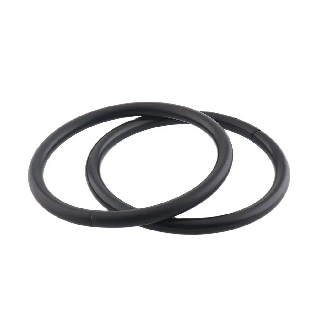 Metal Black Color O-Ring Openable O Dee Buckles Inner 50mm Round Shaped for Shoes Clothes Shoulder Straps Bags Backpacks DIY