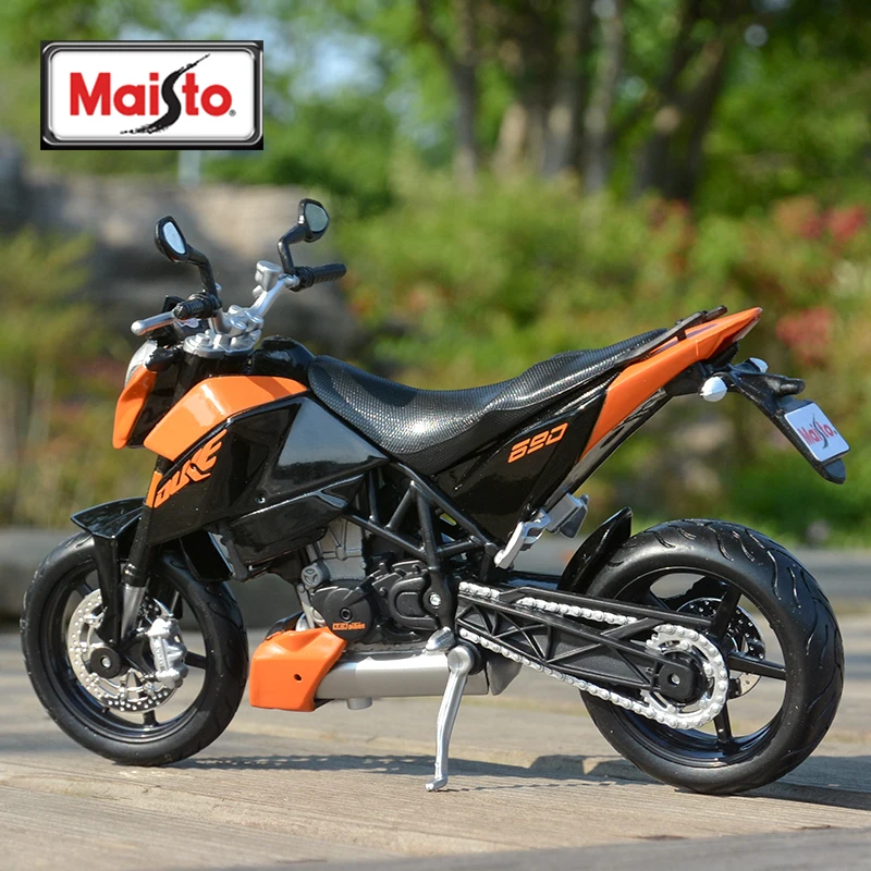 Maisto 1:12 KTM 690 Duke Orange Die Cast veicoli hobby da collezione modello di moto giocattoli