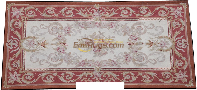 

Handmade New Listing Square Rug Aubusson Carpet Natural Sheep Wool