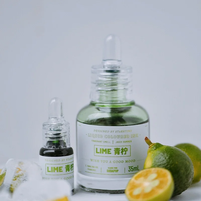 Starry Ink "sodpop Season 4" Lime Watermelon Mint Grapefruit "aroma Ink Chromatography Ink, Dip Fountain Pen Ink