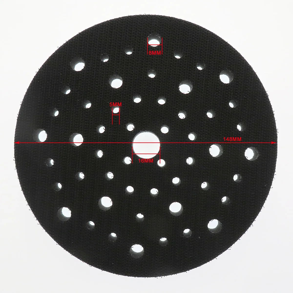 Spugna interfaccia Pad 6 pollici 150mm 53 fori cuscino gancio anello tampone spugna per levigatrice supporto strumenti abrasivi accessori