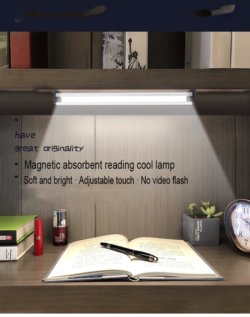 Led Makeup Portable 5.5W USB Powered Mirror-front Table Lamp Rotatable Magentic fixed Dormitry Dimable Reading Desk Lighting