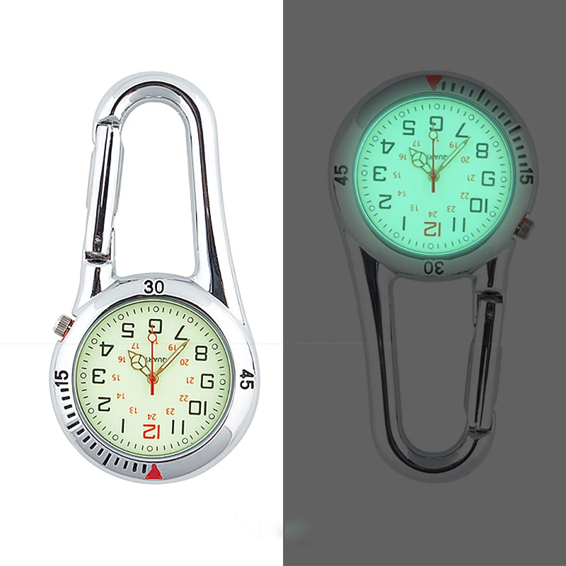 Carabiner Clip Watches Fob Nurse Pocket Watch Medical Sports Outdoor Vintage Clock Mountaineering Sport Equipment Dropshipping