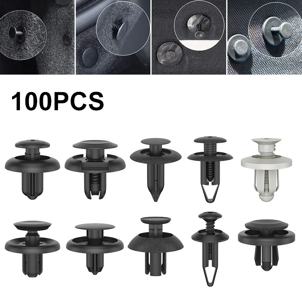 

100pcs Auto Fastener Clip Mixed Car Body Push Retainer Pin Rivet Bumper Car Tools