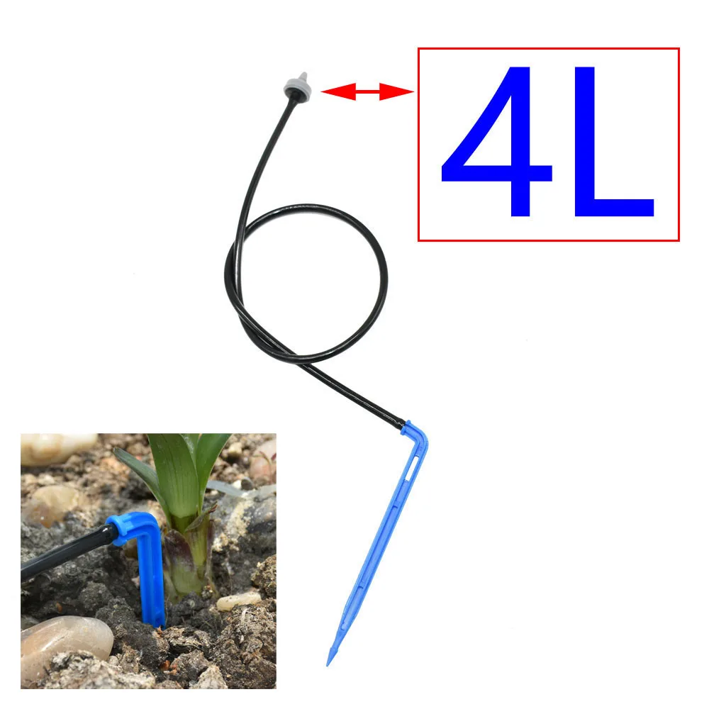 Cieplarnianych nawadniania kropelkowego 1-Way 2L 4L 8L 3/5mm wąż strzałka zestaw donica na rośliny na trawnik ogrodowy podlewania zginać kroplownik