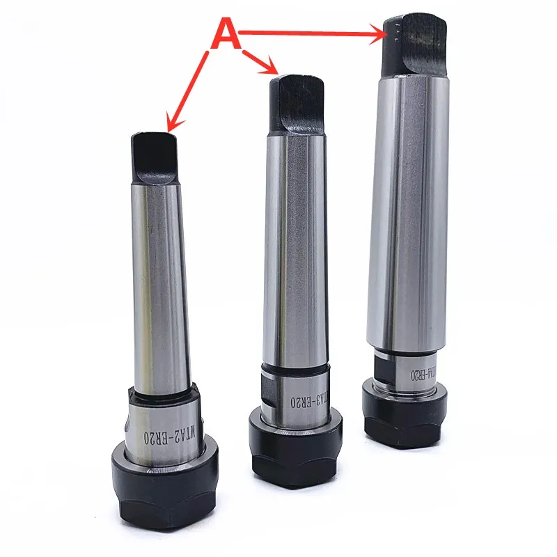 MT2 3 4เครื่องมือดึงด้านหลังหางแบน Center เครื่องมือผู้ถือ Er Collet Chuck MTA2 MTB2 MTA3 MTB3 MTA4 MTB4