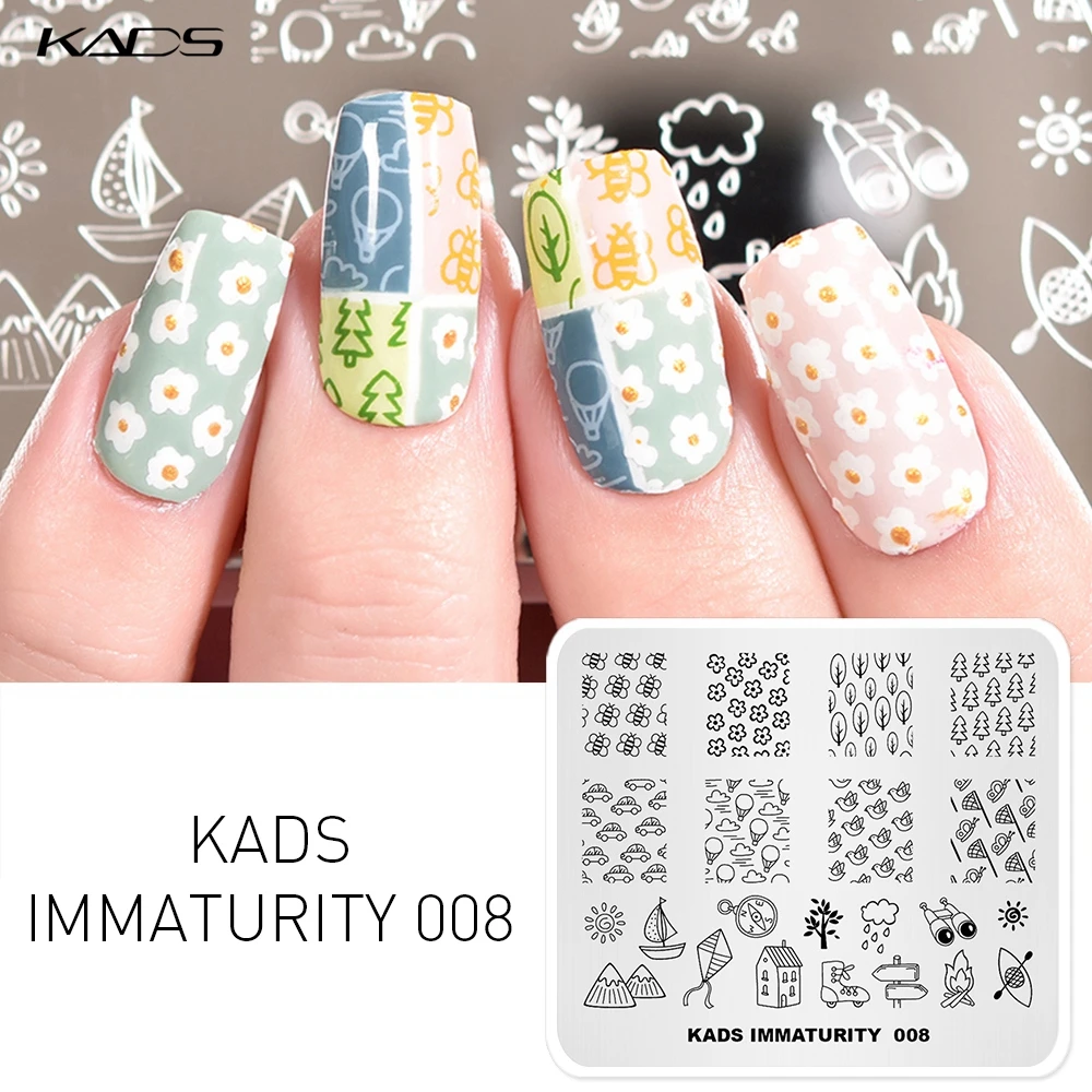 

KADS Nail Stamp Plate Immaturity 008 Funny Stuff Image Template Manicure Nail Stencil Tool Template Stencils for Nails