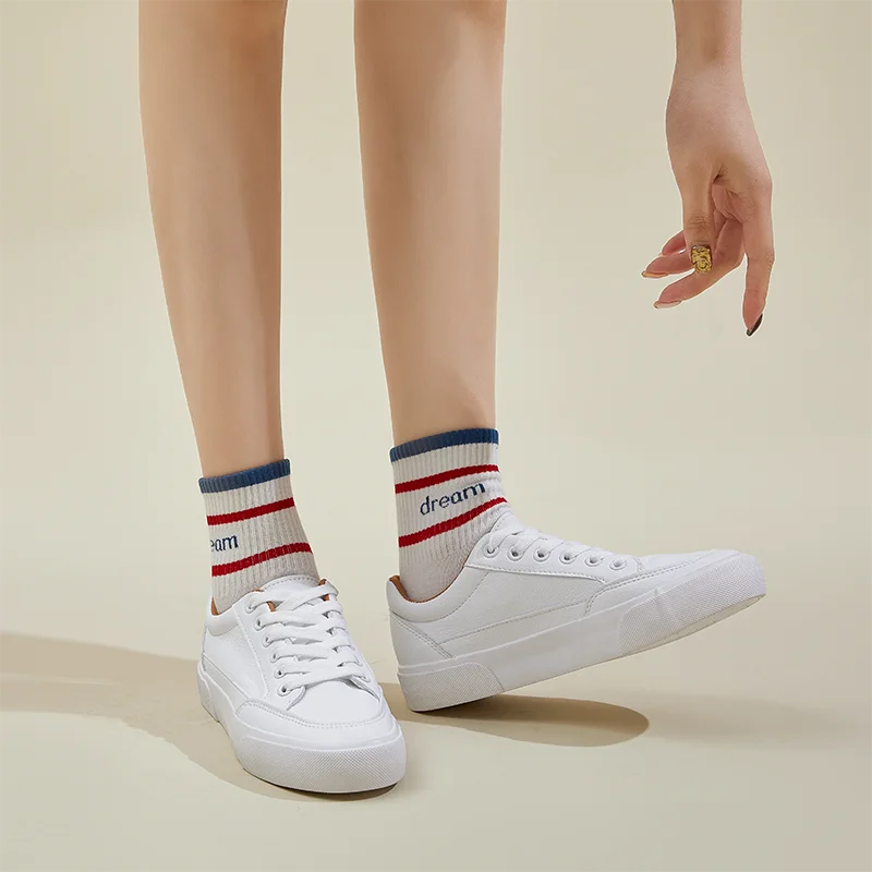 Women Sneakers Fashion Woman\'s Shoes Spring Trend Casual Sport Shoes For Women New Comfort White Vulcanized Platform Shoes