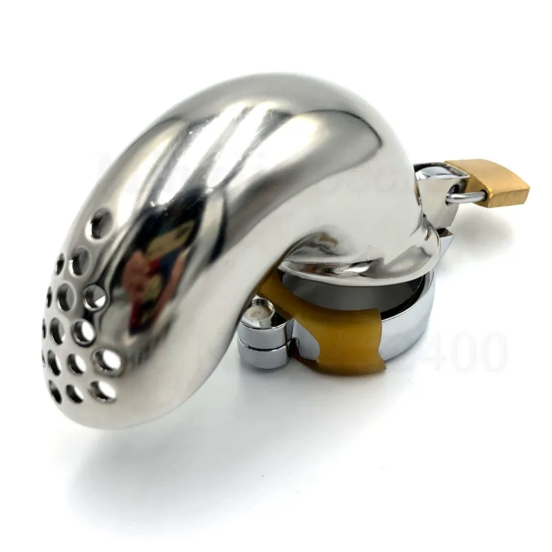 Curving Stainless Steel Male Chastity Device,Penis Sleeve,Penis Rings,Metal Cock Cage,Chastity Lock,BDSM Sex Toys For Men Gay