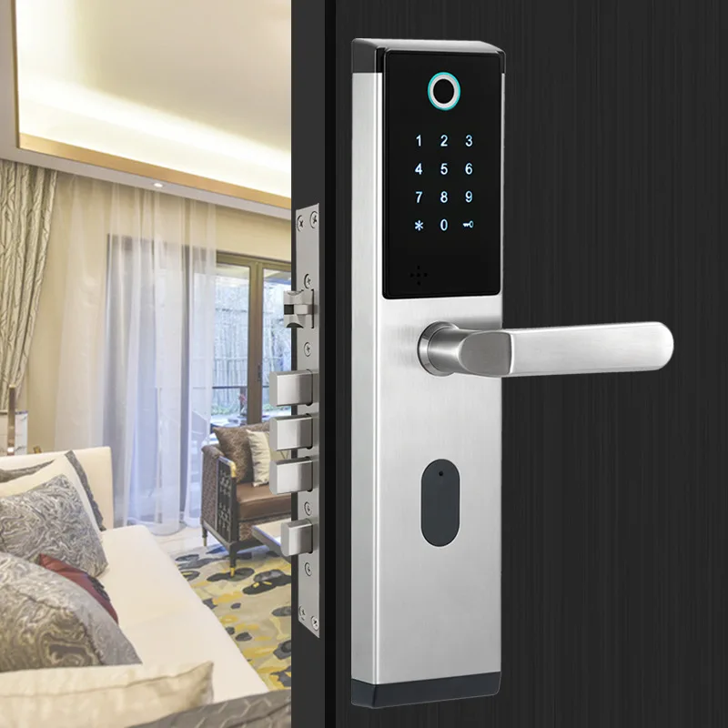 Smart Biometric Fingerprint Lock with Digital Password RFID Card Key Electronic Smart Fingerprint Door Lock