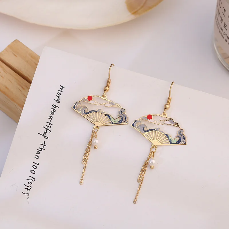 Koreanische neue süße geometrische Tropfenohrringe für Frauen, niedliche Katze, Kaninchen, Stern, Mond, asymmetrische baumelnde Ohrringe, Geschenk für Schmuck. – Detail 36