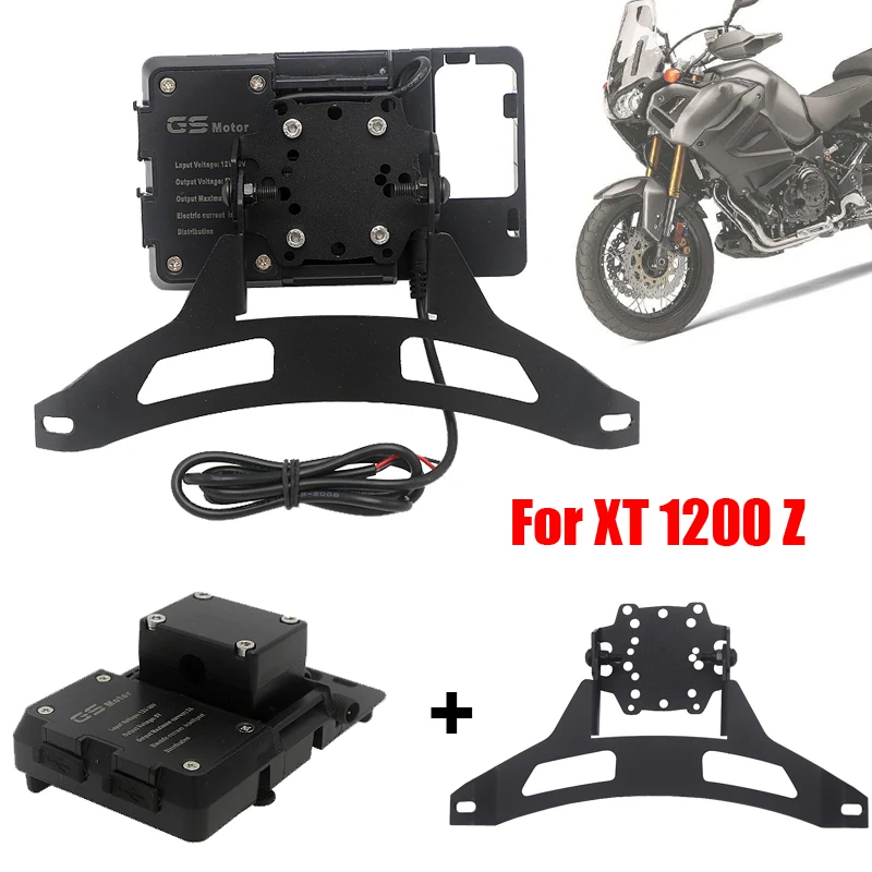 Motorcycle navigation bracket for YAMAHA XT1200Z XT 1200 Z Super Tenere handheld gps navigator usb charger Phone Navigation hold