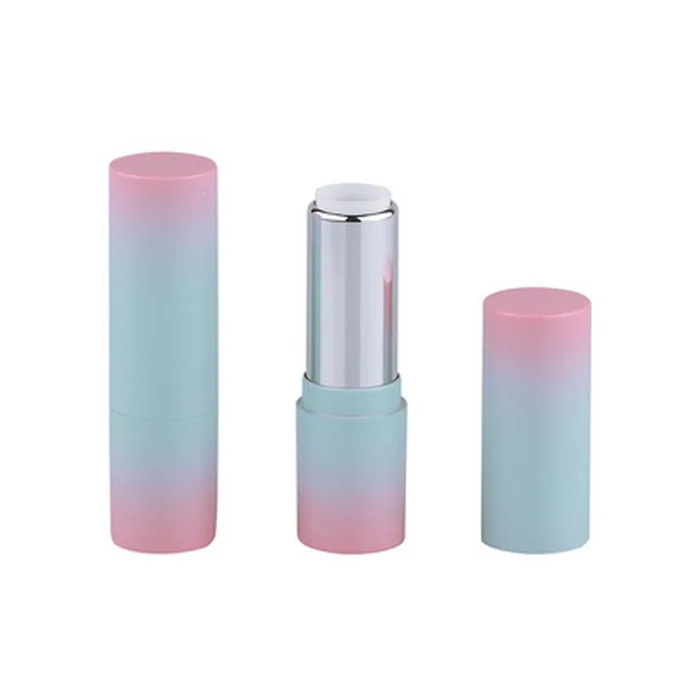 200pcs Empty Durable Red Blue Gradient Lipstick Tubes Container High Quality DIY Round Lip Balm Tubes Cosmetic Containers 12.1mm