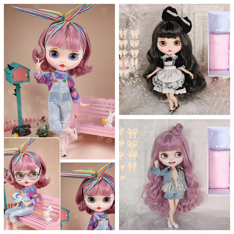 1/6 Scale Makeup Blyth 30cm Princess Dress Up Doll With Clothes Wig Full Set 19 Joint Body Girl DIY Toys Vinyl Simulation Model