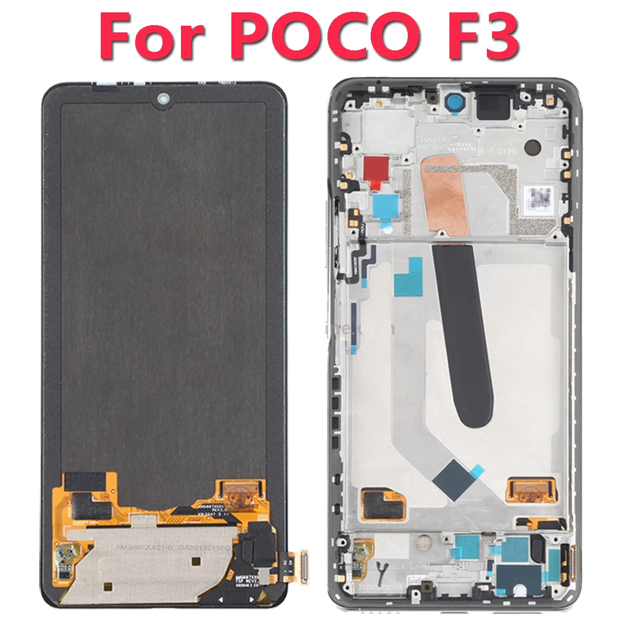 120HZ Amoled For POCO F3 M2012K11AG LCD Display Touch Screen Digitizer Assembly Repair Parts