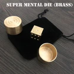 Super Mental Die (Brass) Magic Tricks Magician Close Up IllusionsGimmick Prop Metalism Classic Toys Dice Number Prediction Magia