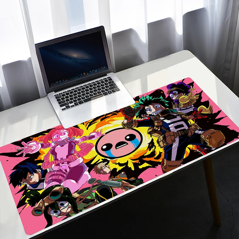 Alas Mouse Kantor Besar 90X40Cm My Hero Academia Game Gamer Gaming Mousepad Keyboard Hitung Bantal Meja Anime untuk Notebook