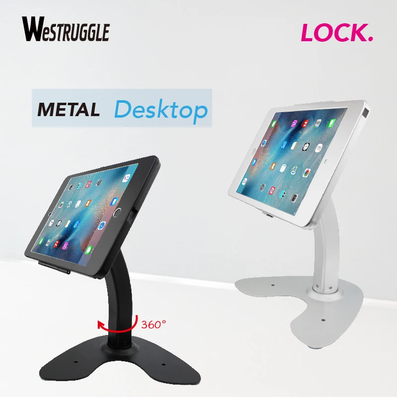 

Desktop Anti-Theft Security With Lock & key Kiosk POS Stand Holder Enclosure for 10.2"iPad 2020 Gen.8 &2019 Gen.7 & 10.5"ipad