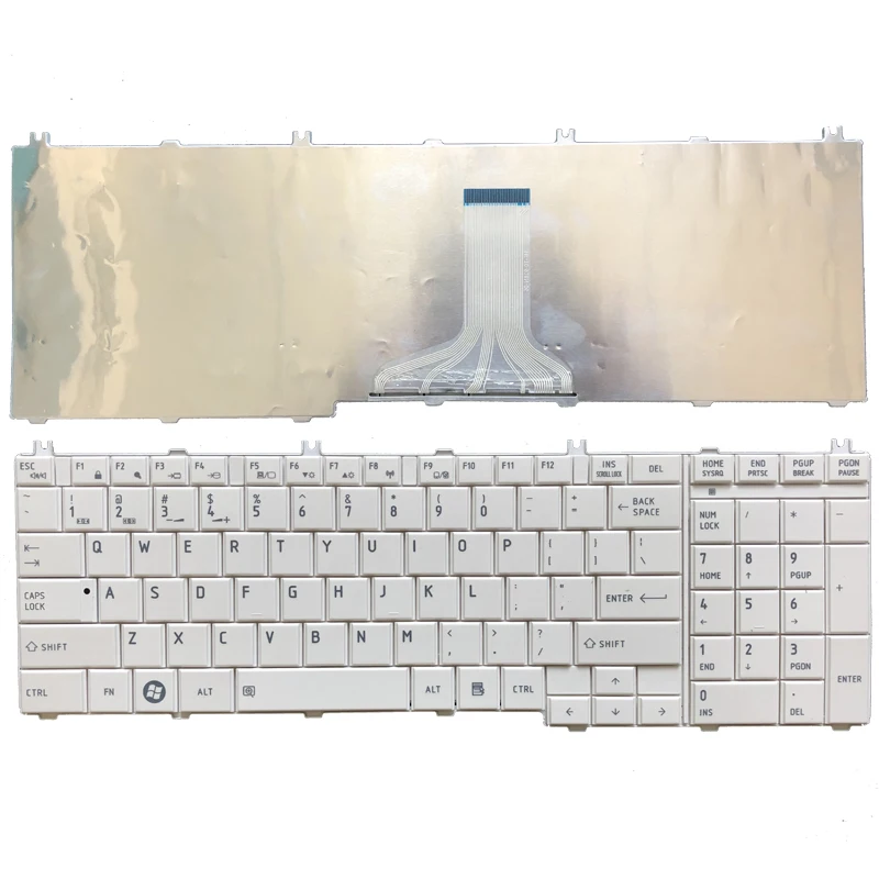 NEW US laptop keyboard For toshiba Satellite  C650 C655 C655D C660 C670 L675 L750 L755 L670 L650 L655 L670 L770 L775 L775D White