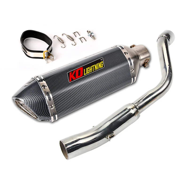 EU Edition for Honda CB600F Hornet 600 Motorcycle Exhaust Pipe Mid Pipe Slip On 51mm Muffler 370mm Escape Removable DB Killer