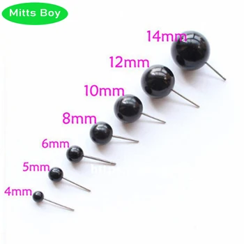 אביזרי עין חמה DIY עיניים מפוארות מזכוכית 4/5/6/8/10/12 מ