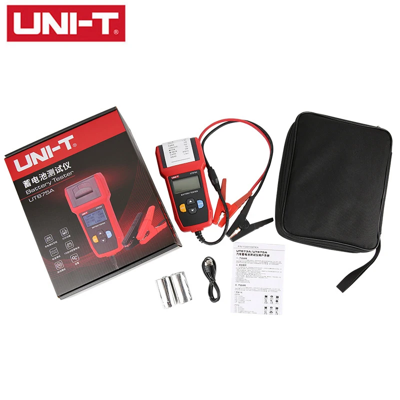 UNI-T UT673A UT675A Car Battery Tester Charger Analyzer 12V 24V Voltage Battery Test Car Battery Tester Charging Scanner Tool.