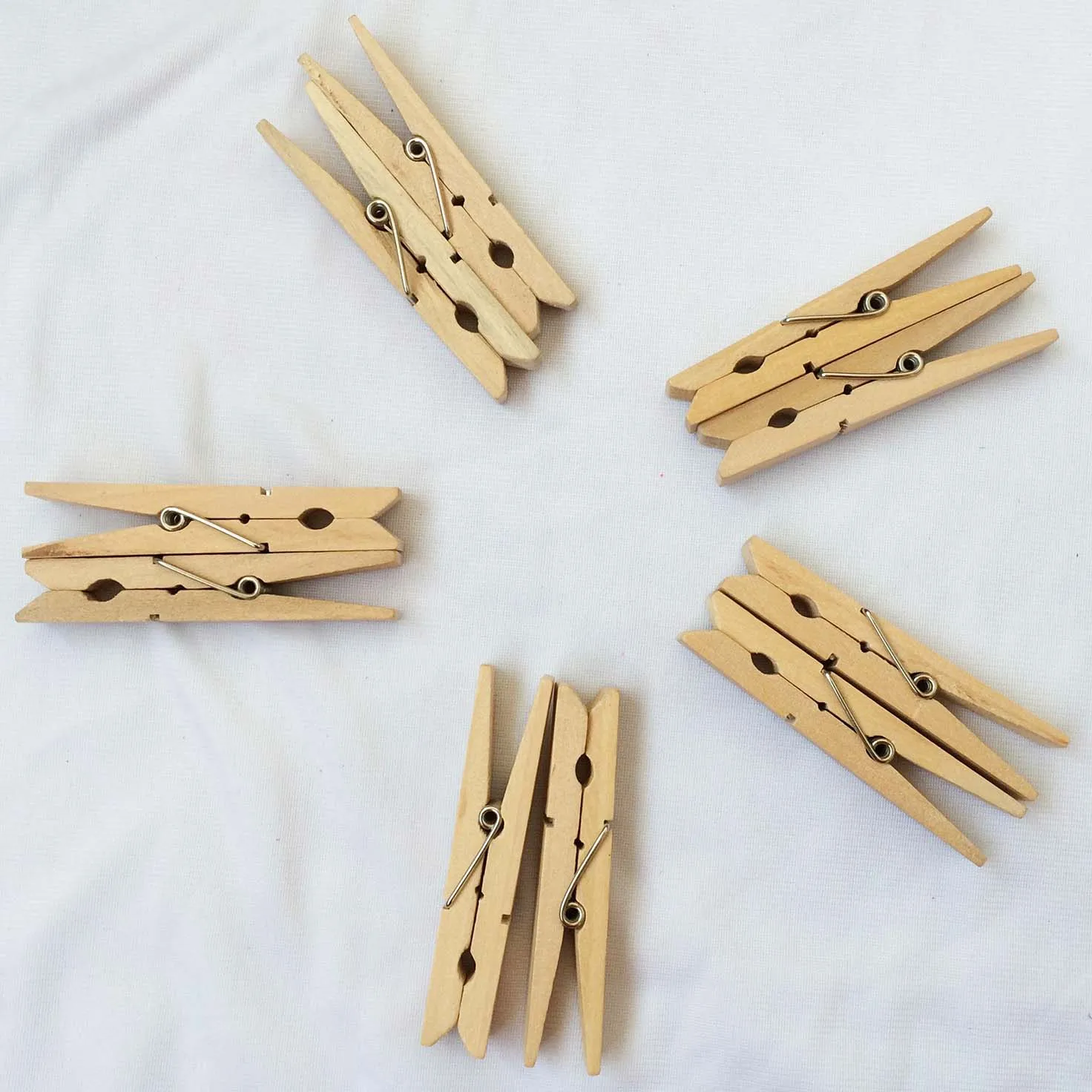 100pcs/lot 48 mm Craft Natural Wood Spring Clip/wooden Peg for school & office supply , Gift Package