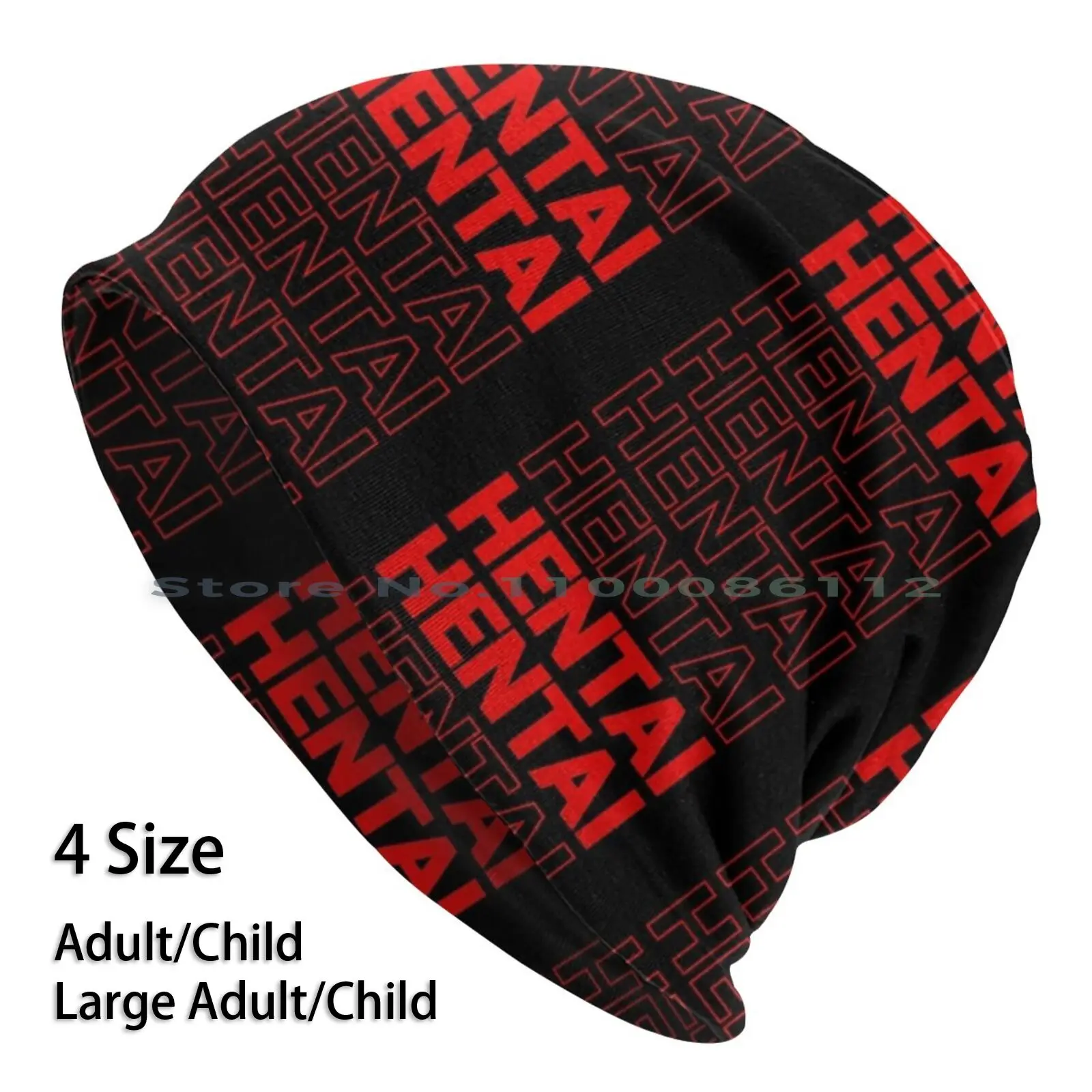 Cool Red Hentai Anime Manga Fan Beanies Knit Hat Meme Wholesome Hentai Anime E Girl Aesthetic Kawaii Manga Weeb Gamer Streamer