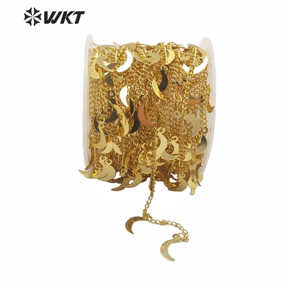 

WT-BC139 Fashion gold electroplated women jewelry necklace chain hot jewelry findings brass chain for bracelet or anklet