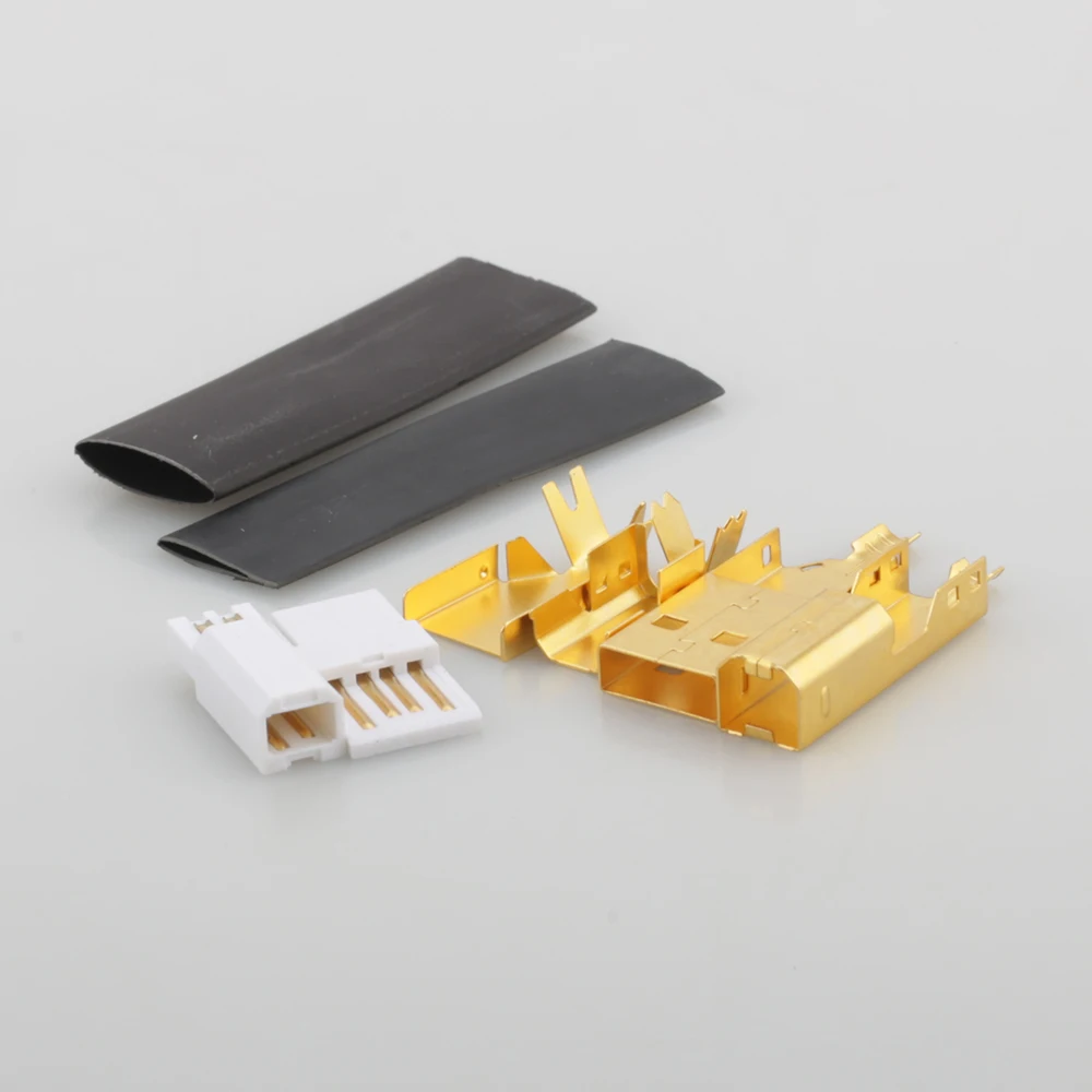 Hochwertiger, vergoldeter USB-Stecker, USB-A+USB-B, Typ A-B, für DIY-USB-Kabel, hergestellt in Taiwan. – Detail 2