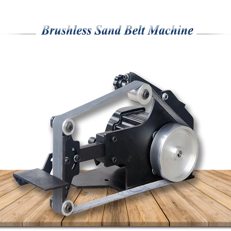 Brushless 762*25mm Belt Sander 800W Fixed Angle Sharpening Machine Got 6 Free Abrasive Belt Small DIY Polishing Machine SD-762WS