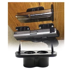 Gun Magnet Bracket Concealed Gun Holder 25LB Rating with Cap and Screws for Desk Bed Car