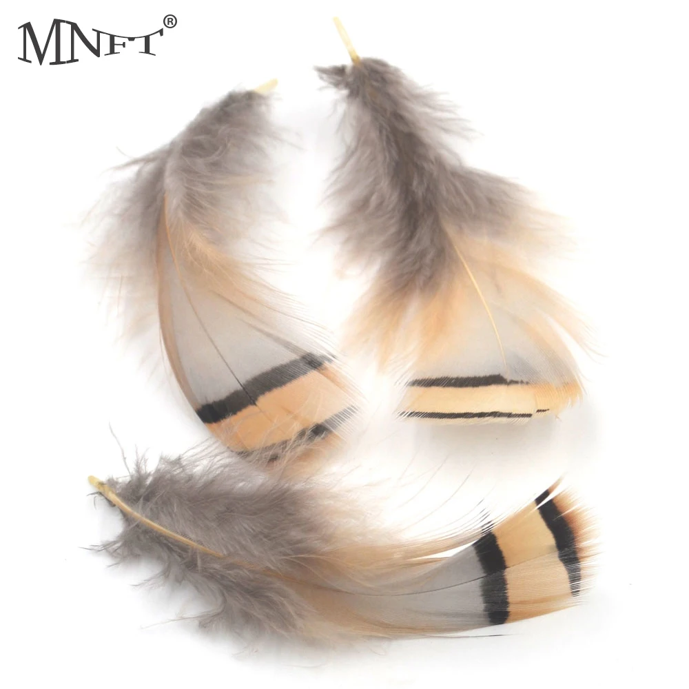 MNFT 50PCS Natural Ginger Color Saddles Feather Flies Wing Making Feather Hairs Pheasant Fly Tying Materials