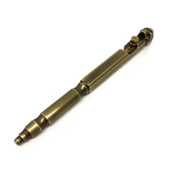Outdoors Action Writing Tools EDC Solid Brass Handmade Skull Bolt Ballpoint Pen School Office Stationery Supplies