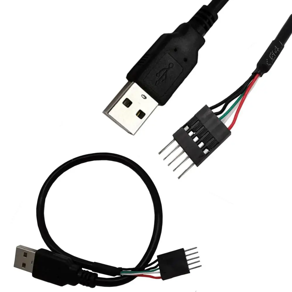 Motherboard USB pin to USB cable USB to DuPont 2.54/1*5P cable USB AM/ DuPont board Cable 30cm