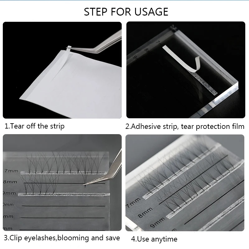 250ピース/バッグまつげクラスタ省まつげ延長美容メイクアップツールまつげアシスタント粘着テープ偽アイまつげツール