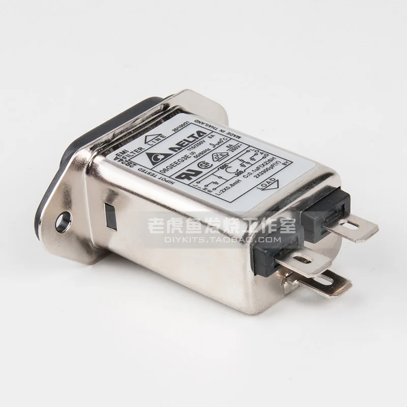AC Power Filter Mains EMIสูงความถี่เสียงรบกวนIECเครื่องฟอกอากาศ8Aซ็อกเก็ต