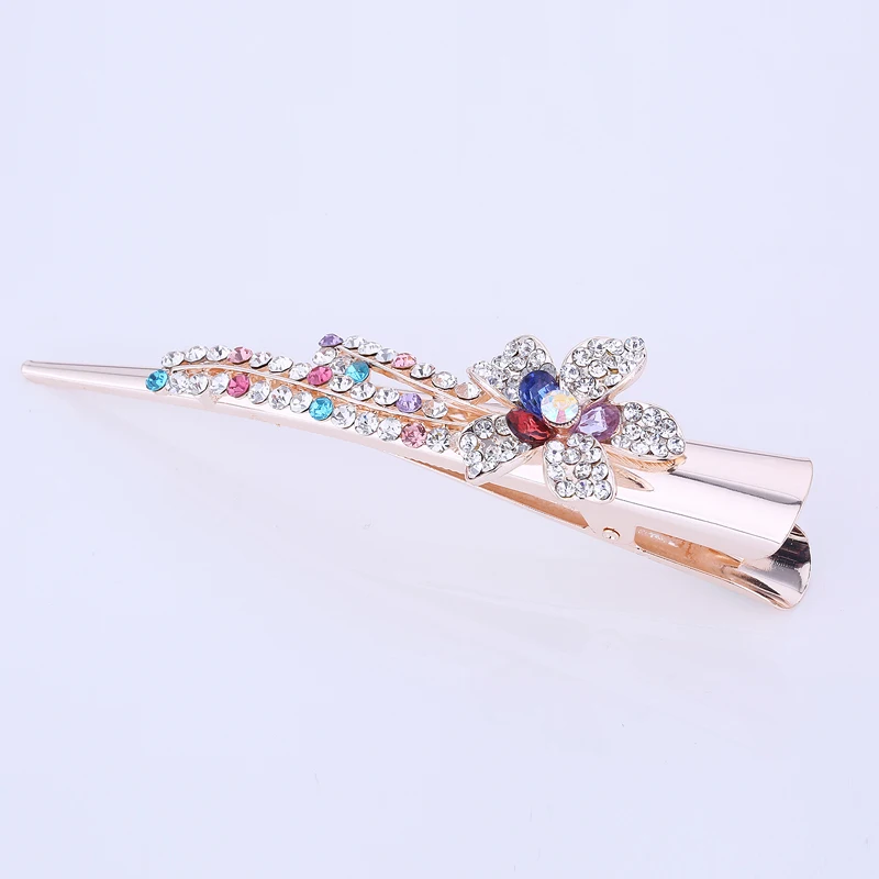 مشبك شعر معدني مذهل للنساء ، مشبك شعر كريستالي ، مشبك شعر من نوع Ibc ، إكسسوارات شعر