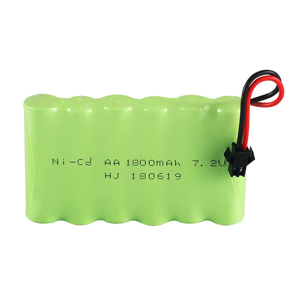 7.2V 1800Mah NiCd Bộ Pin Sạc RC Ô Tô Xe Tải Xe Tăng Đoàn Tàu Thuyền Chiếu Sáng Cơ Sở Đồ Chơi Pin 7.2V xe Đua Thuyền