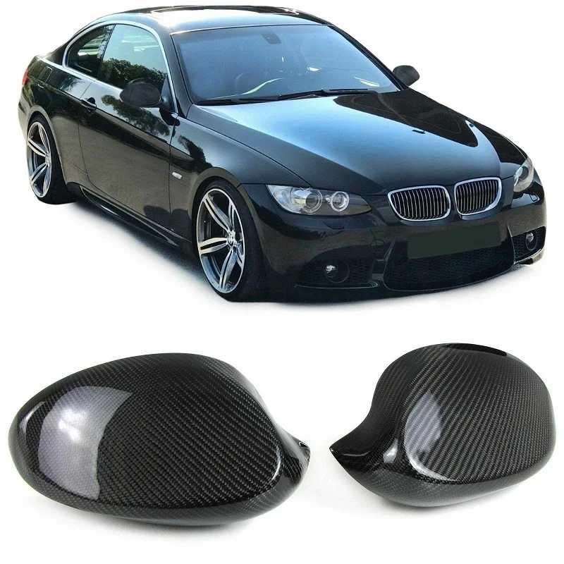 

Dry Carbon Fiber Mirror Cover Caps Fit For BMW 3 Series E92 E93 Coupe Pre-LCI 2006-2009 Add on Style