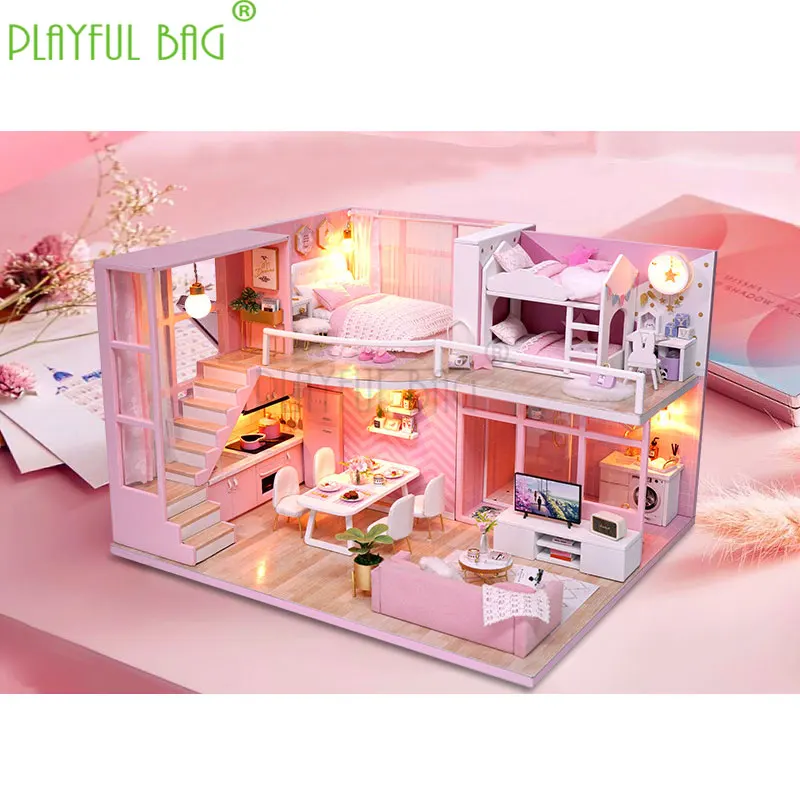 

Parent-child decompression Zhi Fun House diy dream angel handmade model creative gift wooden birthday gift toy ud12