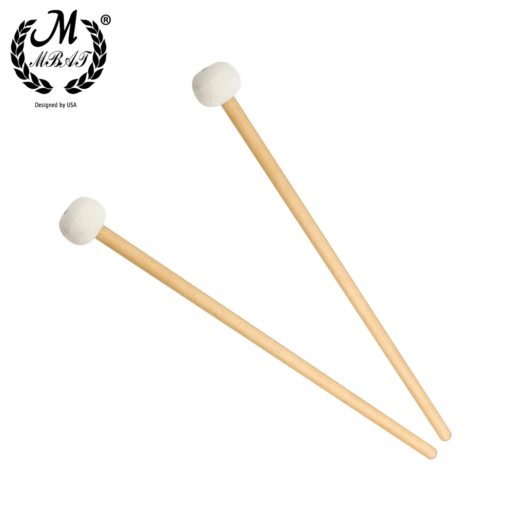 M MBAT 1 Pair Of Bass Drumstick Mallet Head Nylon Wool Felt Timpani, Marching Drum, Army Drum Drumsticks, Percussion Accessories