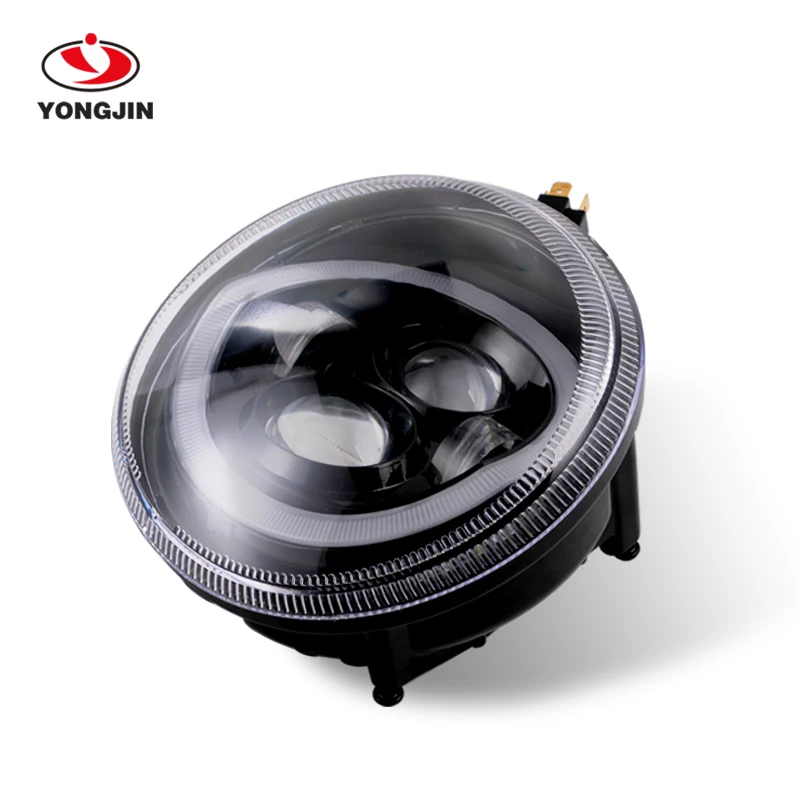 Motorcycle Black LED Headlight with Halo for Vespa GTS 300 before 2019 - Image 3