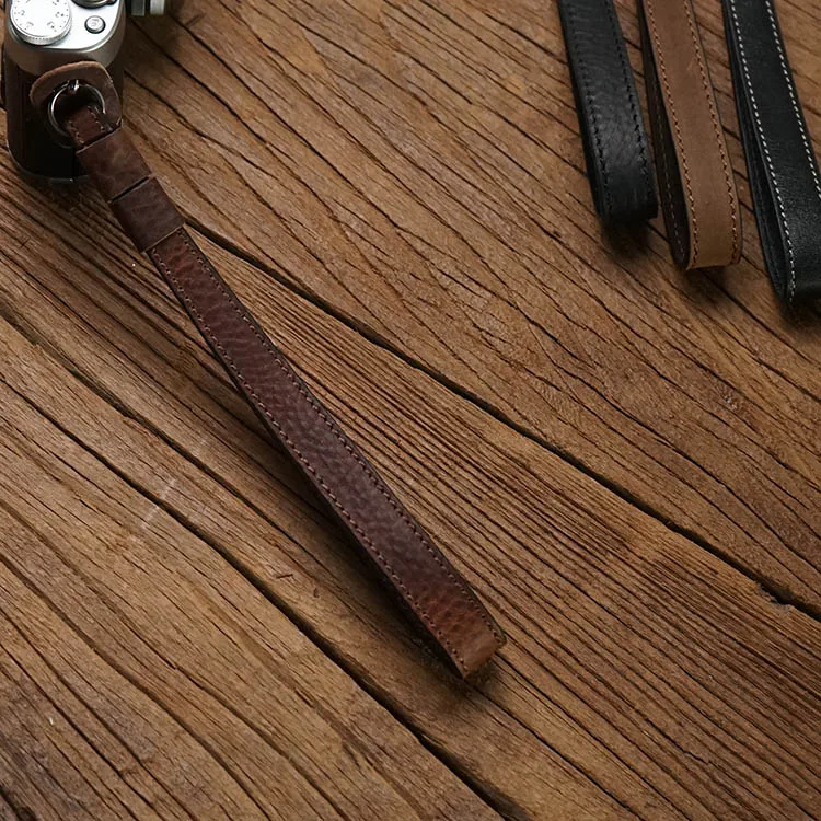 AYdgcam Handmade Genuine Leather Camera Wrist Strap For FUJJI Fujifilm XT4 X100F Leica Q2 Canon Nikon Sony Lumix Panasonic