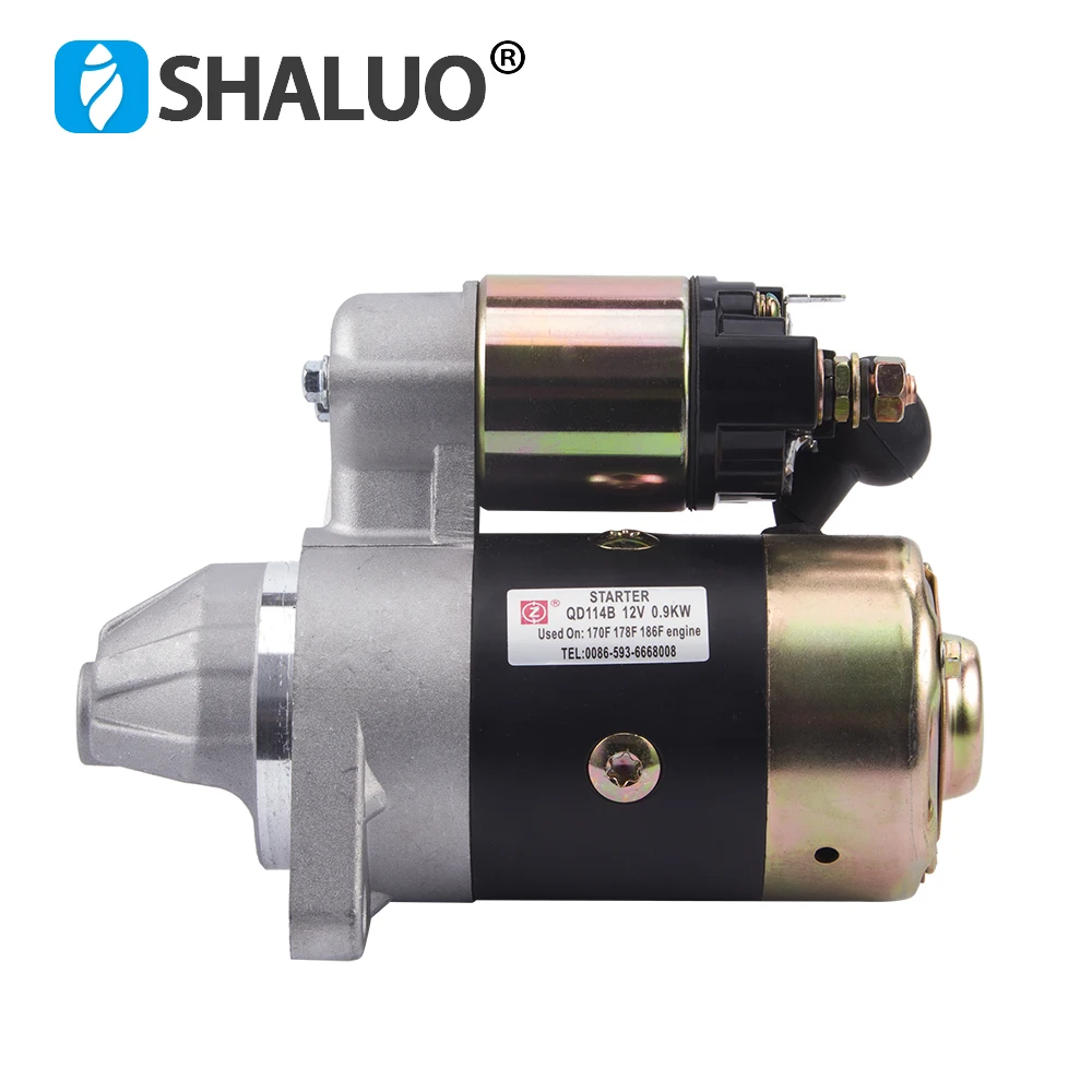 QD114A 12V 0.8KW Diesel Generator Engine Starter Motor Copper Made Motor Electric Genset Parts QD114B 0.9KW 12V