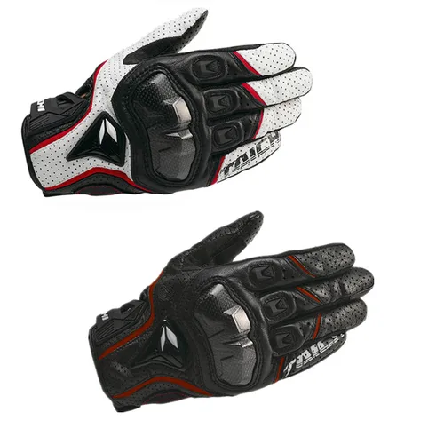Imagen 2 del producto Primavera otoño Guantes de cuero transpirable para motocicleta 391 390 hombres al aire libre Motocross Guantes para montar en Moto Guantes Moto