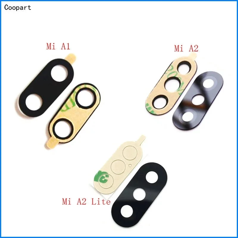 2pcs/lot New Rear Camera Lens Back Camera Glass Lens for Xiaomi Mi A1 A2 A3/ A2 Lite / A3 Lite/ A3 pro with sticker